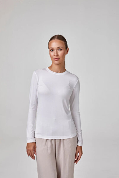 relactive 2601 Women's Uzunkol 0 Collar T-Shirt