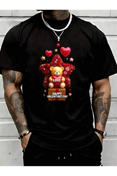 NOURAM Happy Valentines Day Teddy Bear Love Heart Rose Flower Gift Box Design...