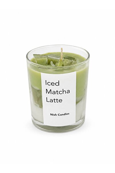 Iced Matcha Latte Doğal Soya Mumu