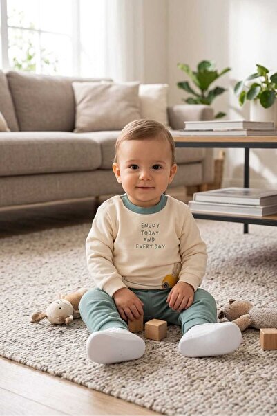 MyPrettyBaby طقم مكون من قطعتين للأطفال الأولاد مصنوع من القطن بنسبة 100% مع ...