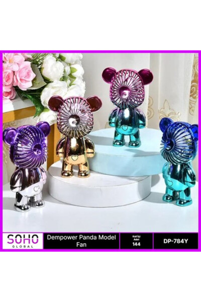 coco shopier Panda Model Mini Fan 3 Stages