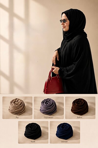 Generic Brand Premium Medina Silk Shawl Non-Slip Draped Soft Texture Hijab Shawl