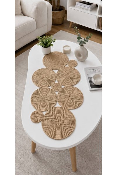 Rope Decor Jute Runner 40X90 cm Handmade Bohemian Tablecloth Natural Jute