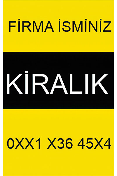 ÖZ DİGİTAL Kiralık İlan Afişi – Firma Logolu Satılık/Kiralık Tabelası – Emlak...