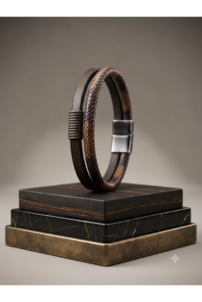 AKFECAN Men's Leather Bracelet