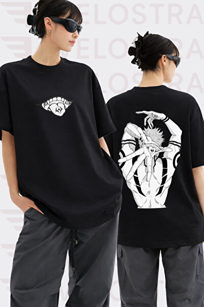 Velostra Unisex Jujutsu Kaisen Sukuna Anime Printed Oversize Crew Neck Cotton...