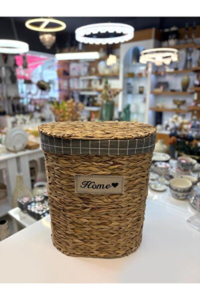 Sever Beige Wicker Oval Laundry Basket 48cm