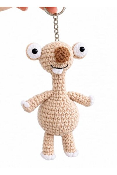 OYUNCAKPARK Maskot Buz Devri Sid Amigurumi Organik Anahtarlık Oyuncak