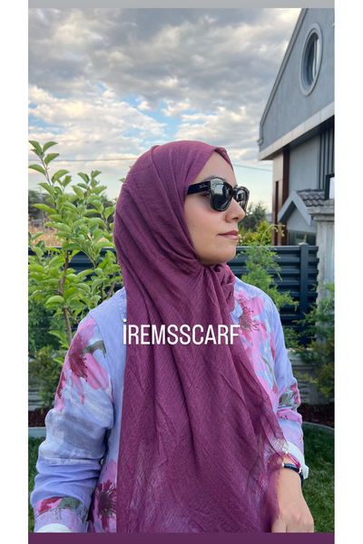 Genel Markalar İREMSSCARF ERİK ÇÜRÜĞÜ / MÜRDÜM BÜRÜMCÜK ŞAL (İNCE YAPILI)