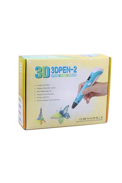 3D قلم طباعة مع شاشة عرض، يتضمن 3 خيوط PLA للمبتدئين، وكتاب استنسل، وشاحن، با...