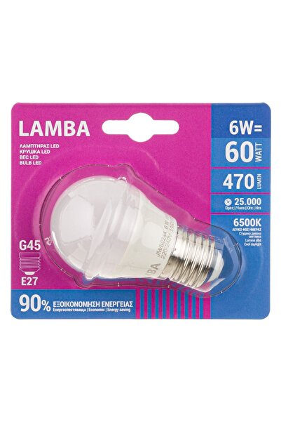 OEM Bec LED E27, 6W G45 Lumină Alb Rece