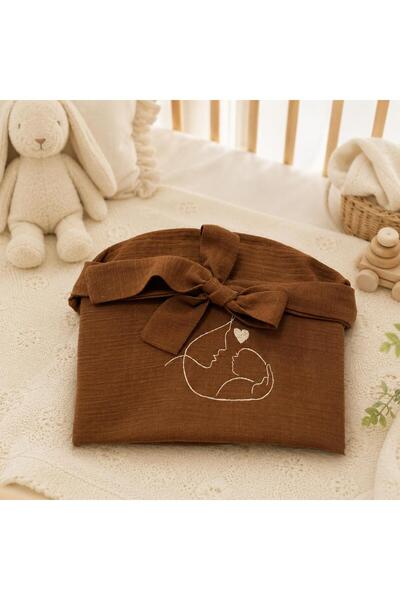 MundoLindo Breastfeeding Cover with Embroidery Detail, 100% Cotton, Double La...