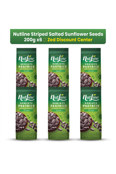 Nutline Semințe de floarea-soarelui sărate și striate 200g x6