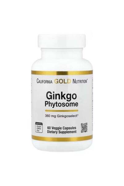 California Gold Nutrition , Ginkgo Phytosome, 360 mg, 60 Veggie Capsules