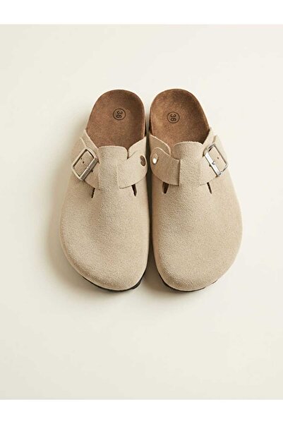 FRZZ Genuine Suede, Closed Front, Cork Sole Women's Sabo Slippers