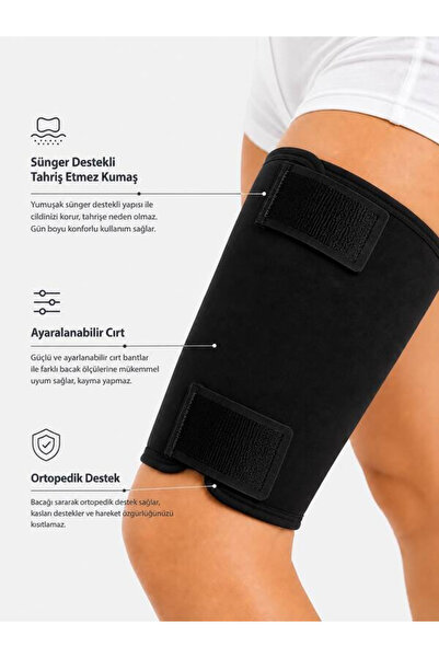 Ankaflex 2'li Set ALT ve ÜST Baldır Korse Ayarlanabilir Bacak Bandajı Neopren Kompresyon Baldır Korse ve Sargısı Kadın ve Erkekler için