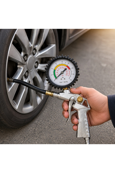 Generic Tire Inflator Gun with Pressure Gauge 220 Psi Professional Precision ...