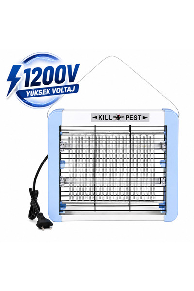Genel Markalar KJ/BZ-001 UV Işıklı 1200V Elektrikli Sinek, Sivrisinek ve Haşere Öldürücü Kablolu Asma Aparatlı