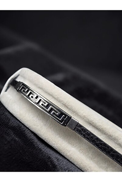 tgtakgüzelleş Leather Steel Men's Bracelet