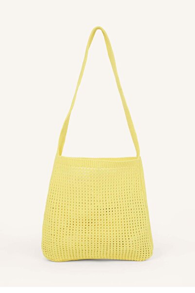 DeFacto Women's Yellow Knitwear Shoulder Bag I4981Axns