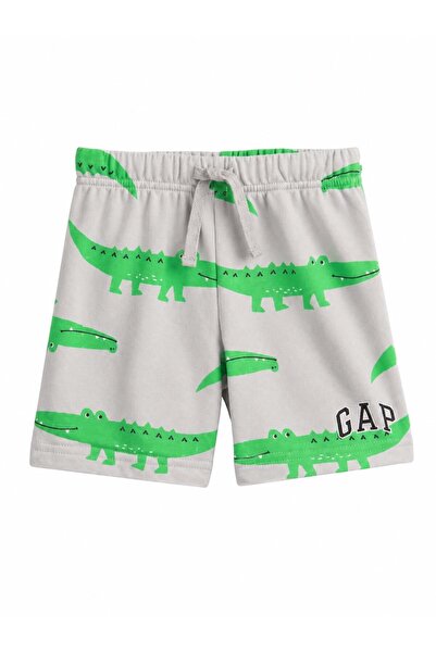 GAP Kids Gap baby boy lace-up waist printed shorts 12 months 5 years gray