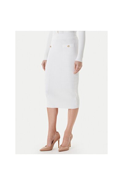 Guess Fustă creion de damă W5YD66Z0130 Albă