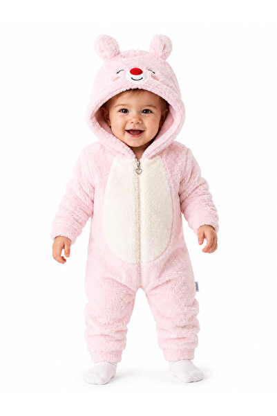 Chicsy Baby Sweet Teddy Bear Embroidery Patterned Welsoft Baby Romper Hooded ...