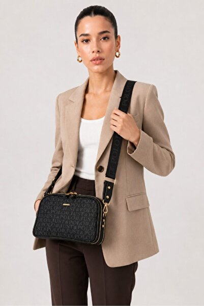 Just Polo Women's Hand and Shoulder Bag with Multiple Compartments, Zipper, L...