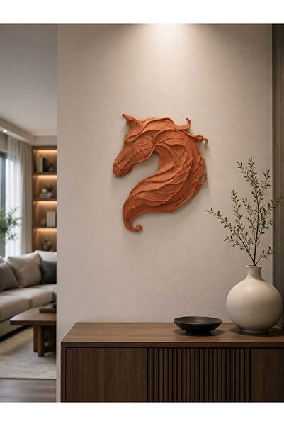 Dekoratif At Başı Duvar Dekoru – 3D Baskı Modern Duvar Süsü
