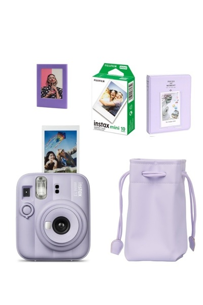 Fujifilm Instax Mini 13 Fotoğraf Makinesi-Büzgülü Kılıf-10'lu Film-64lü PVC A...