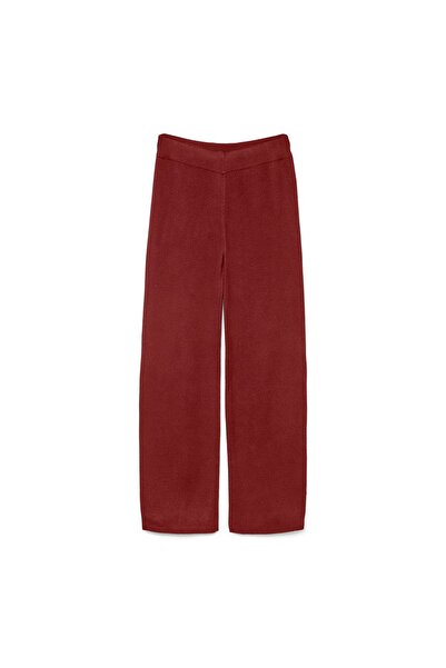 Vero Moda Pantaloni tricotati de damă 10332174 Bordeaux