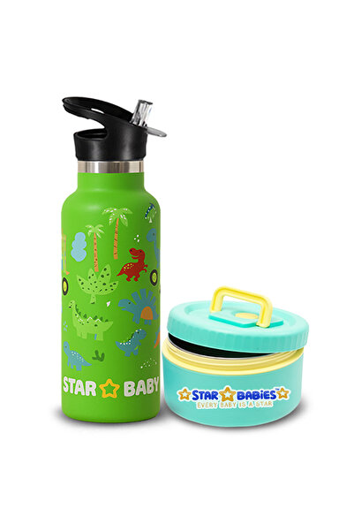 STAR BABiES Stainless Steel Vaccum Insulated Water Bottle 500ml With Thermal ...