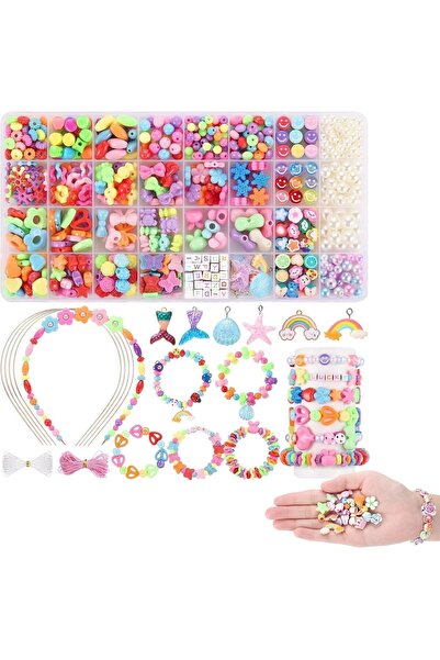 Home Smart Color Bead Play Set for Toddlers Perfect Beds set with 32 differen...