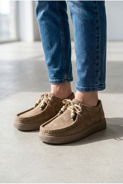 EFAL Women's Genuine Leather Casual Comfortable Orthopedic Daily Shoes