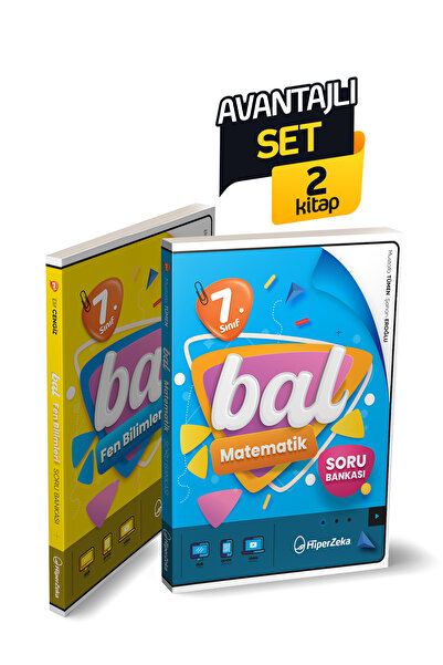 HiperZeka Avantajlı Set 2027 7. Sınıf Bal Matematik ve Fen Bilimleri Soru Ban...