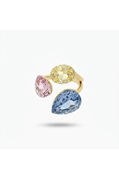 h&b design jewel Steel Colored Stone Ring