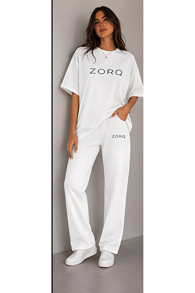 EFFRENATU Oversize Zorq Pantalon T-Shirt Set - Cotton Relaxed Fit