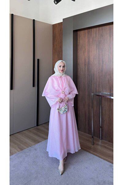 SEREN İŞLER Modal Fabric Dress with Accessory Detail