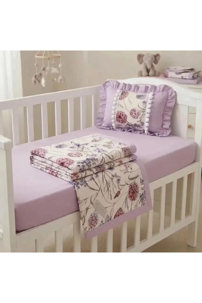Madame Asel Home Baby Pique Set Waffle Pique 100% Cotton 70X110-70X120-60X120 Compatible with Bed Sizes