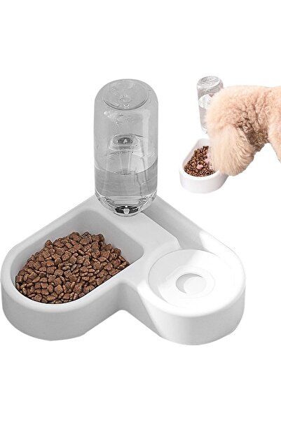 Arabest Elevated Dog Cat Bowls,2-in-1 Automatic Water Dispenser & Food Dish,D...