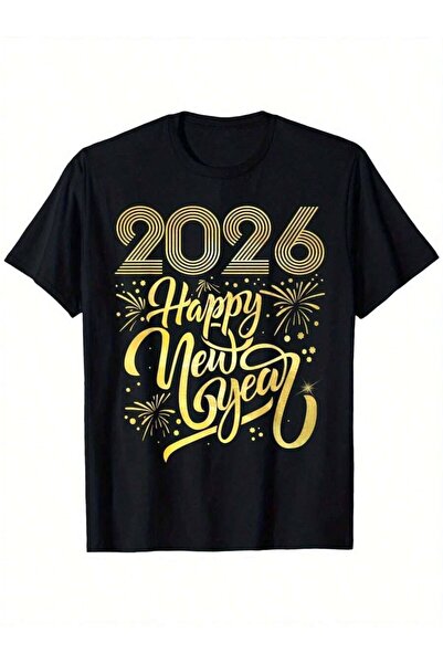 9TAY Year 2026 Fireworks T-Shirt, Men's Print T Shirt, Summer Cotton Casual S...