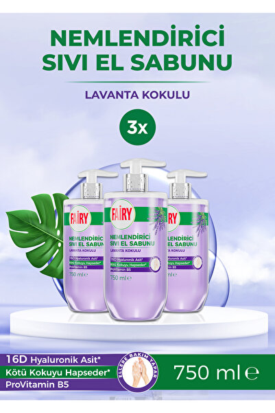 Fairy Sıvı El Sabunu Lavanta Yağlı 3 x 750 ml