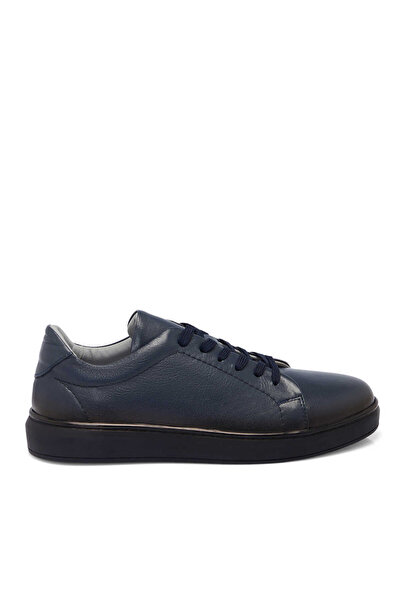 Tergan Lacivert Hakiki Deri Erkek Sneaker - E25S1AY57520-A31