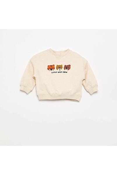KIABI French Terry Sweatshirt BEIGE