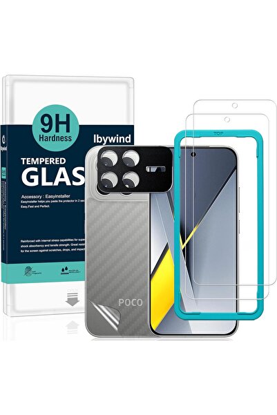 Ibywind واقي شاشة لهاتف Xiaomi Poco F8 Pro 5G، عبوة من قطعتين، زجاج مقسى بصلا...
