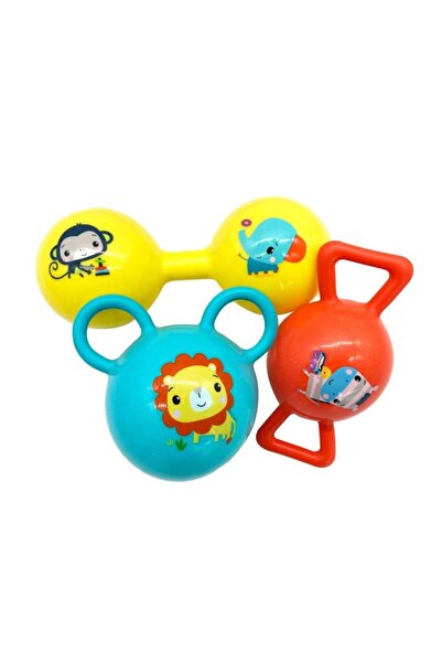 FISHER PRICE مجموعة من 3 كرات خشخيشة حسية للأطفال الرضع والصغار ذات ملمس ناعم