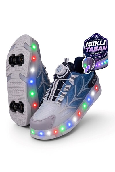 Nstil Unisex Yetişkin Çocuk Spor Ayakkabı Akıllı Bağcıklı Çıkarılabilen Paten...