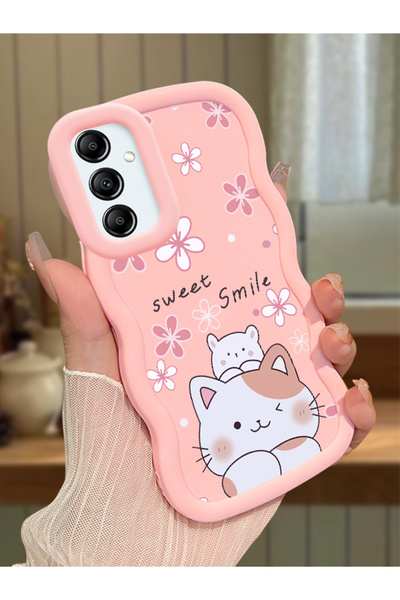 Hontinga Samsung Galaxy A14 Compatible Case Camera Protector Pink Silicone Co...