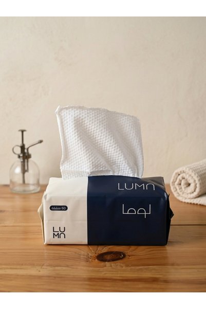 luma بكج مناشف قطنية من لوما 60 قطعة منديل × 10 عبوات ( 600 منشفة )