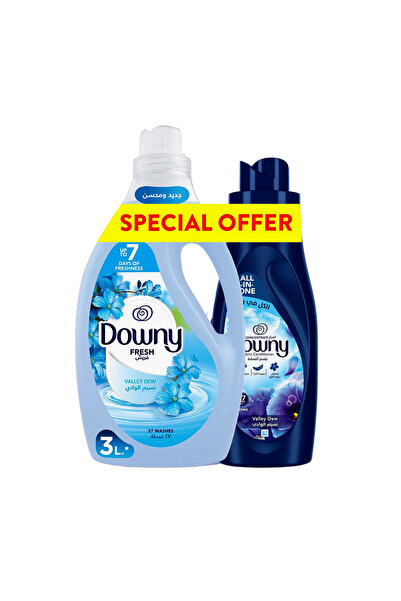 downy منعم أقمشة فالي ديو 3 لتر + 700 مل مركز